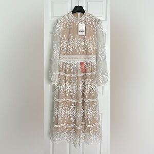 Ivy City Co., Sicily dress with champagne color lining, size S